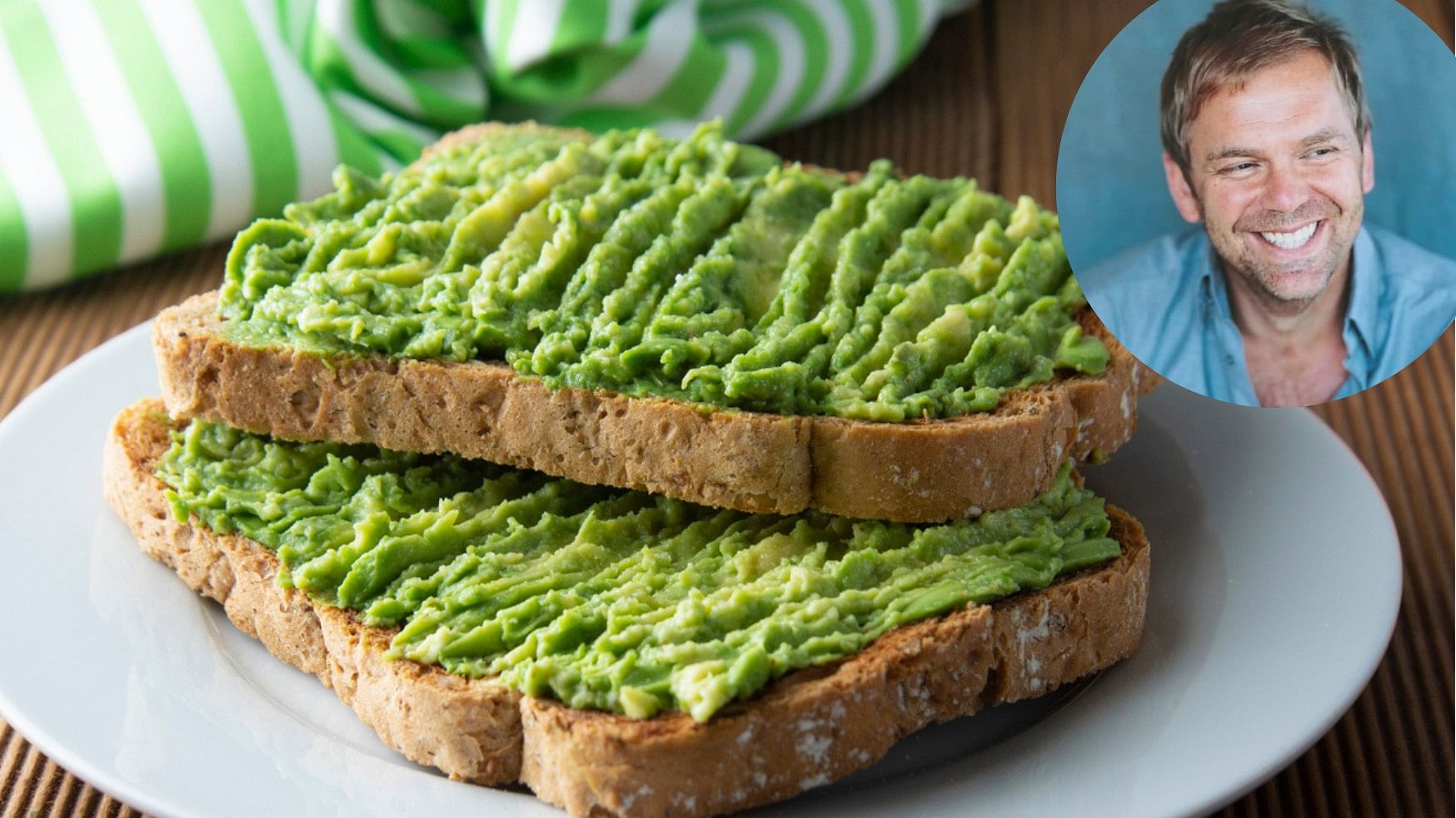 <div class="paragraphs"><p>Representative image showing avocado toast along with a photo of Bill Granger the late chef credited with popularizing the dish.</p></div>