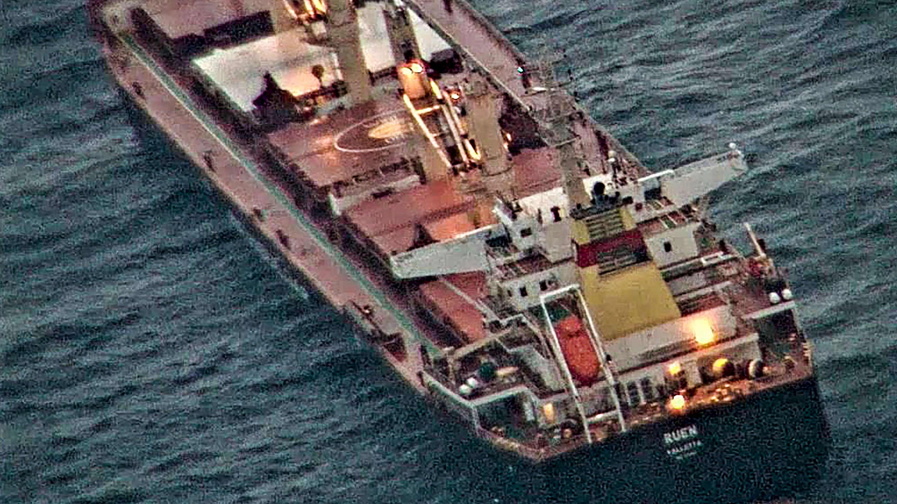 <div class="paragraphs"><p>New Delhi: MV Ruen, a vessel with 18 crew onboard, that had sent a Mayday message indicating boarding by approx six unknown personnel.</p></div>