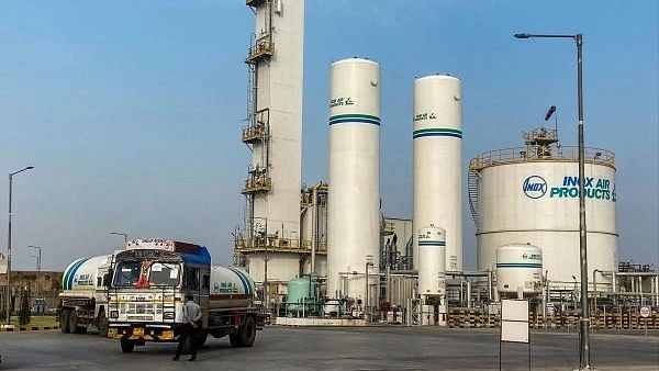 <div class="paragraphs"><p>Tankers filled with liquid medical oxygen at INOX oxygen plant, in Ghaziabad.</p></div>