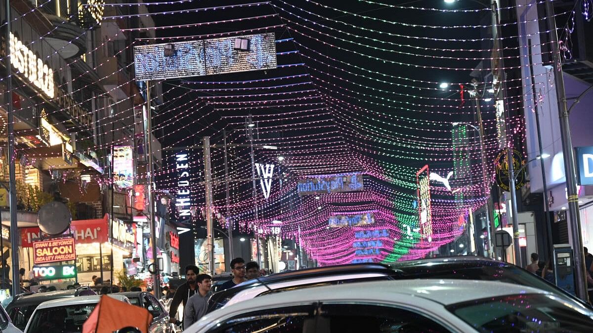 <div class="paragraphs"><p>Bengaluru's Brigade Road decked up for New Year celebrations.</p></div>