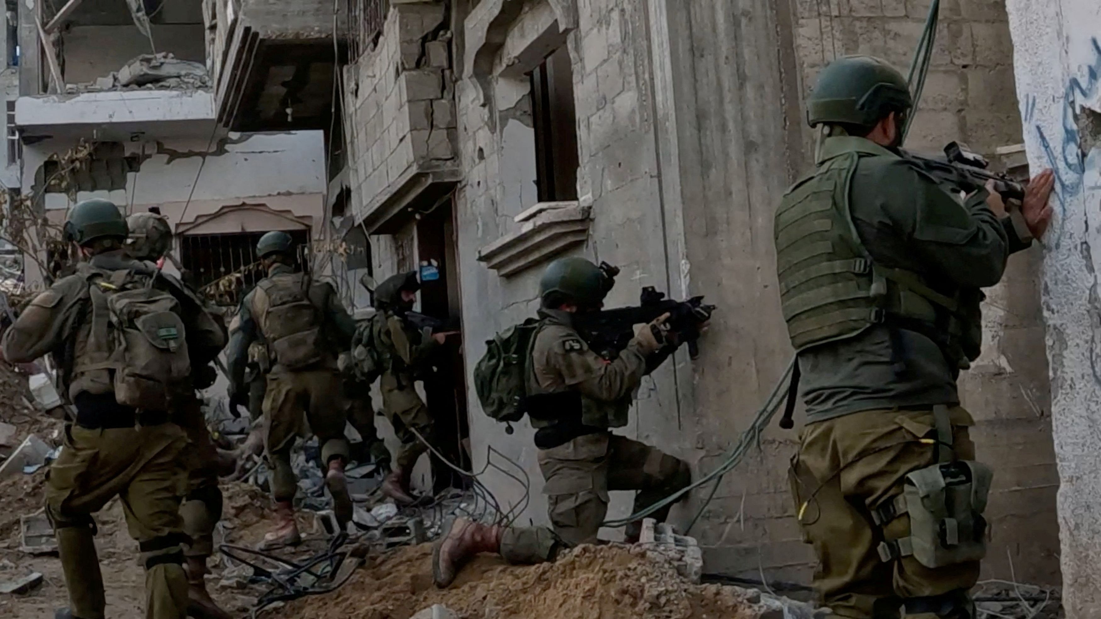 <div class="paragraphs"><p>Israeli army operates in a location given as Beit Hanoun, northern Gaza strip in this screen grab taken from a handout video obtained on December 22, 2023. </p></div>