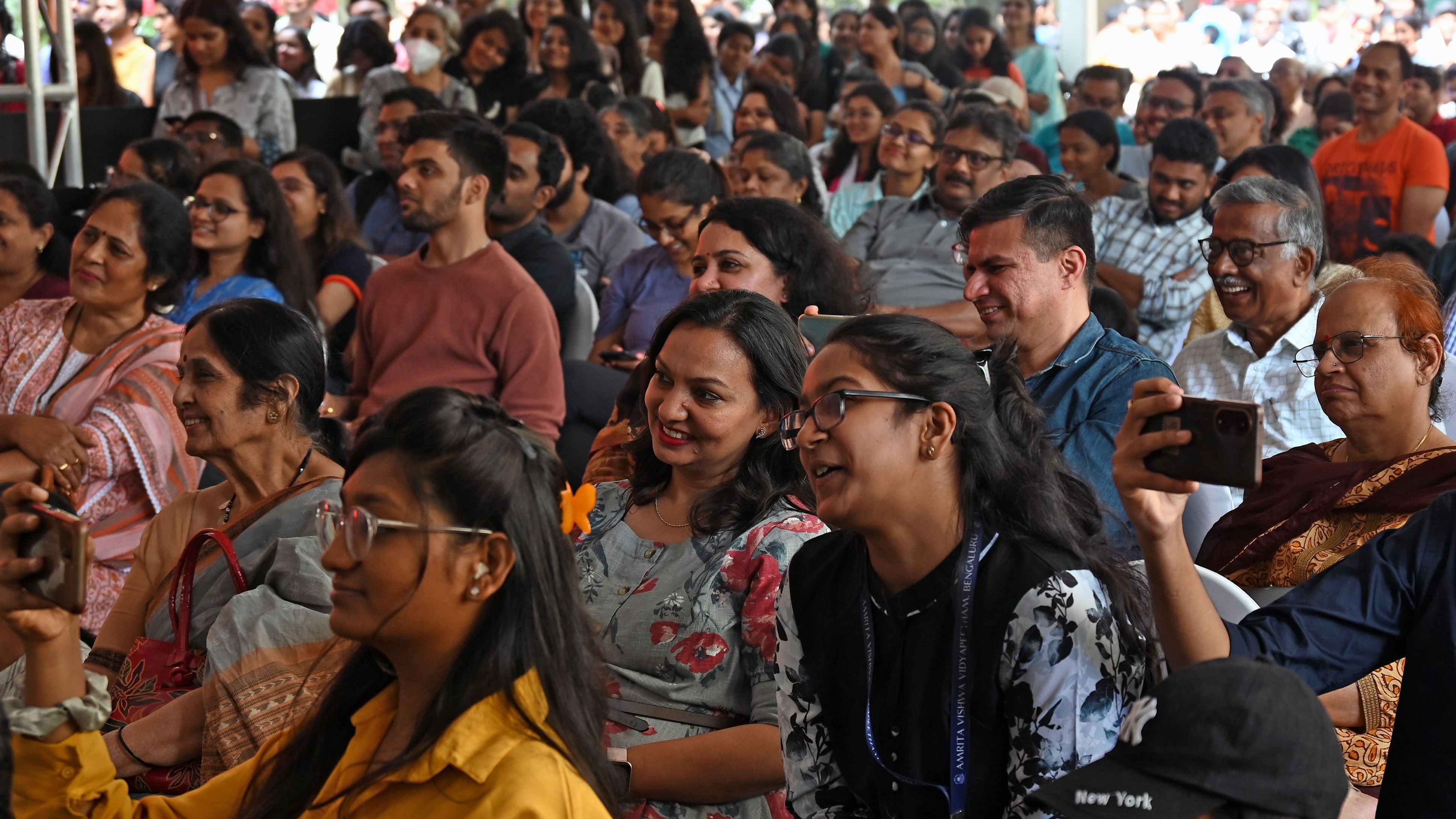 <div class="paragraphs"><p>Bookworms and bibliophiles attend the two-day Bangalore Literature Festival at Lalit Ashok in the city on Saturday.&nbsp;</p></div>