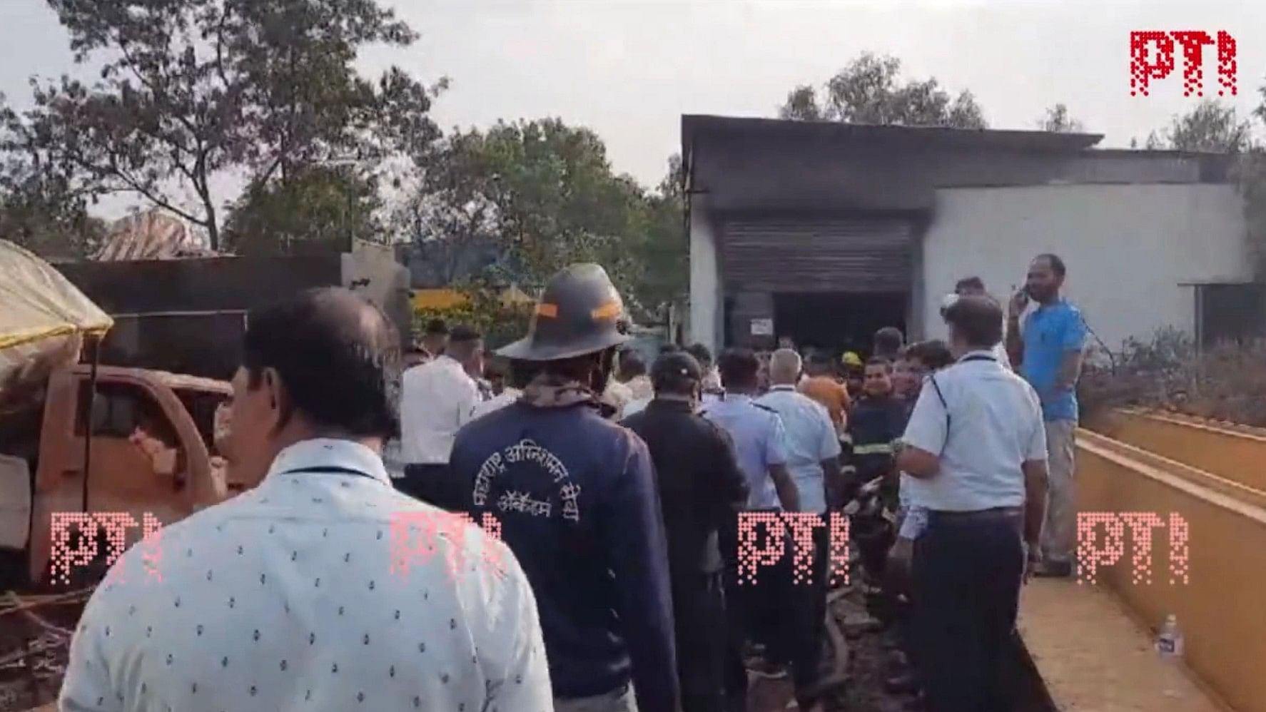 <div class="paragraphs"><p>Rescue operations following the&nbsp;fire at a candle manufacturing unit near Pune.&nbsp;</p></div>