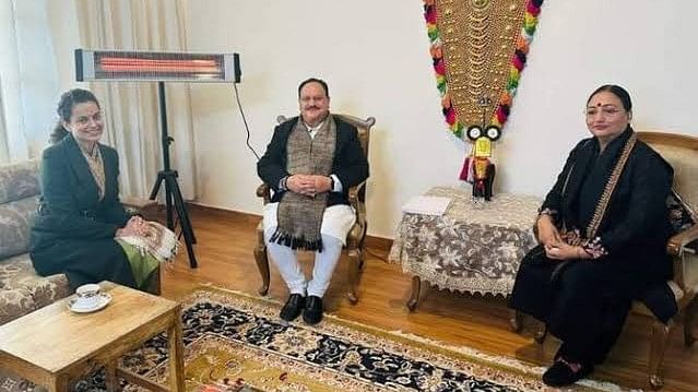 <div class="paragraphs"><p>Kangana Ranaut met BJP national president J P Nadda on Sunday, December 17, 2023.</p></div>