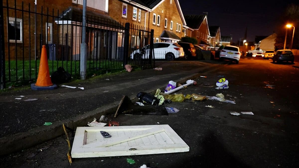 <div class="paragraphs"><p>General view of the debris outside the stadium after the pre-match disturbances with the Legia Warsaw fans.</p></div>