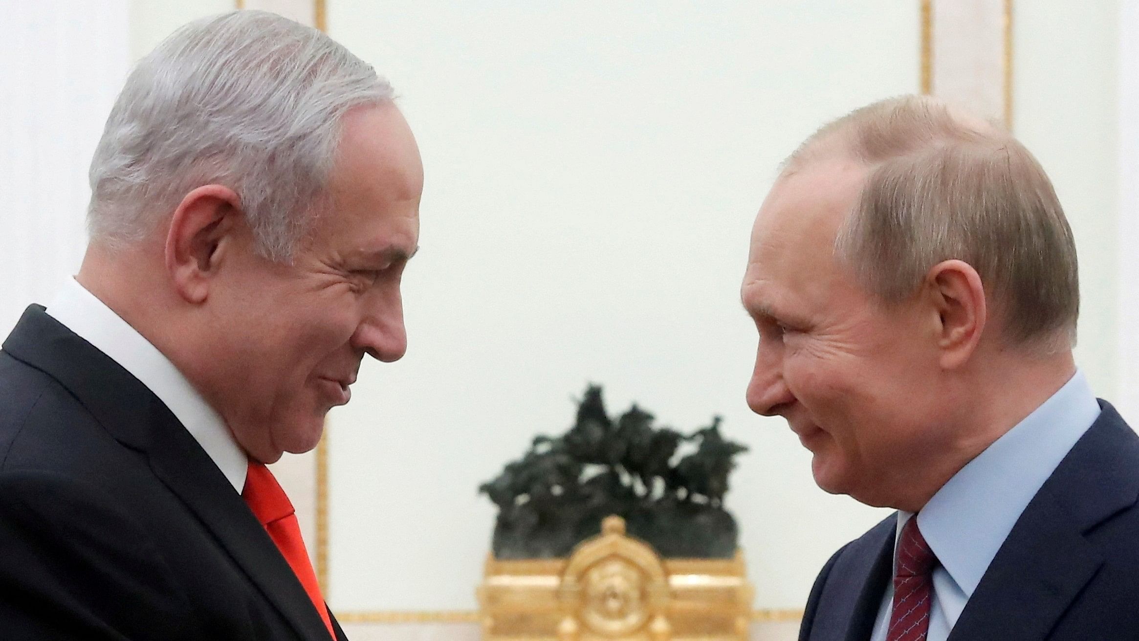 <div class="paragraphs"><p>Russian President Vladimir Putin with Israeli Prime Minister Benjamin Netanyahu.</p></div>