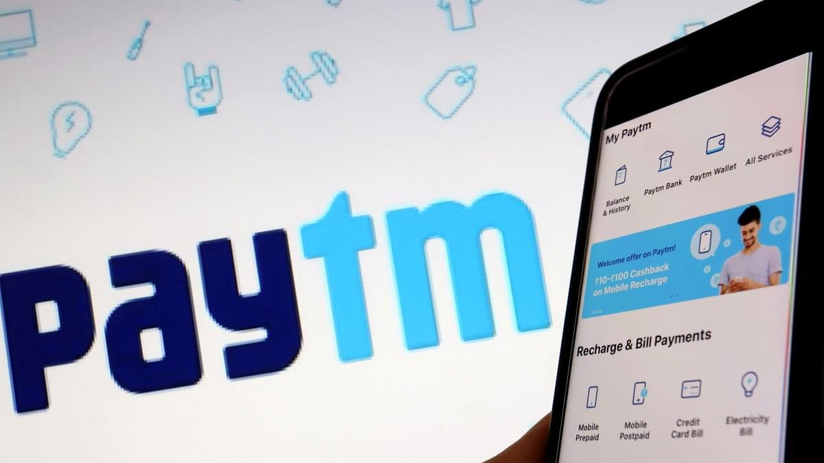 <div class="paragraphs"><p>The interface of Indian payments app Paytm is seen in front of its logo displayed in this illustration picture.</p></div>