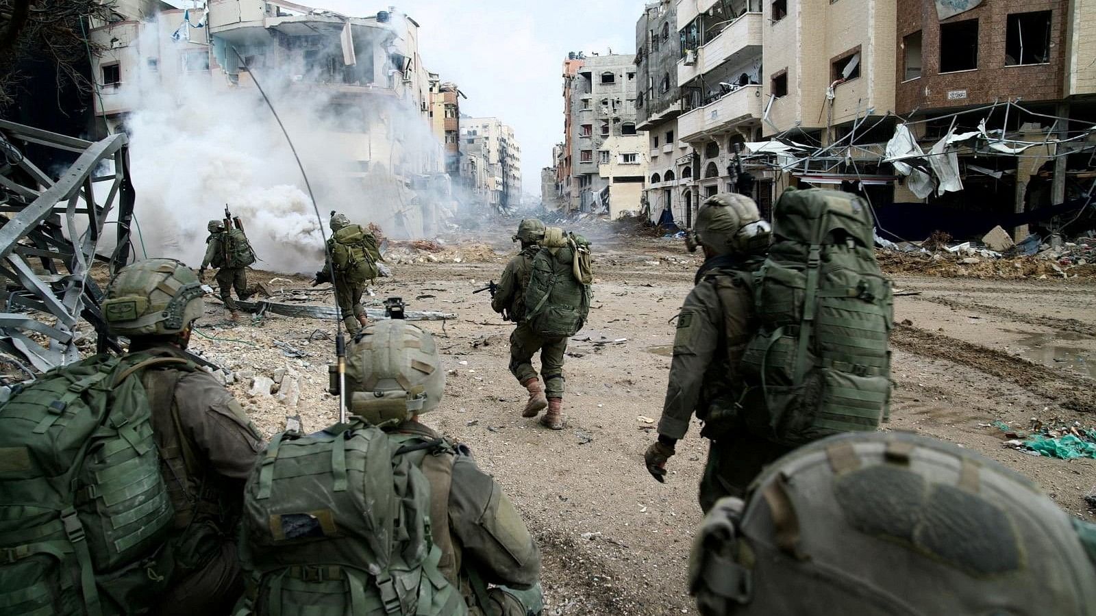 <div class="paragraphs"><p>Israeli soldiers operate in the Gaza Strip amid the ongoing conflict between Israel and the Palestinian Islamist group Hamas,.</p></div>