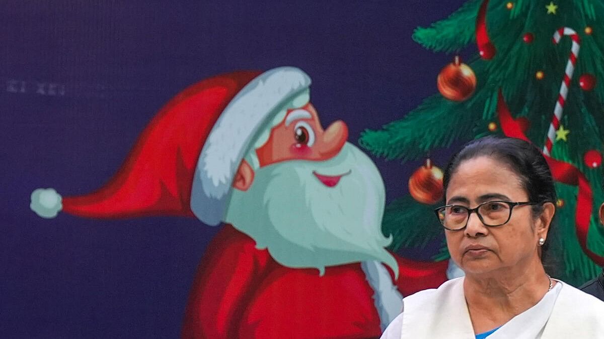 <div class="paragraphs"><p>West Bengal Chief Minister Mamata Banerjee during the inauguration of Kolkata Christmas Festival at Allen Park, in Kolkata.&nbsp;</p></div>