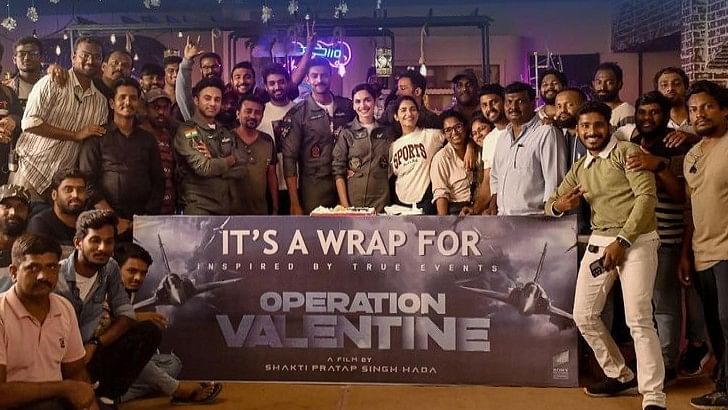 <div class="paragraphs"><p>Varun Tej and Manushi Chhillar on the sets of&nbsp;<em>Operation Valentine.</em></p></div>