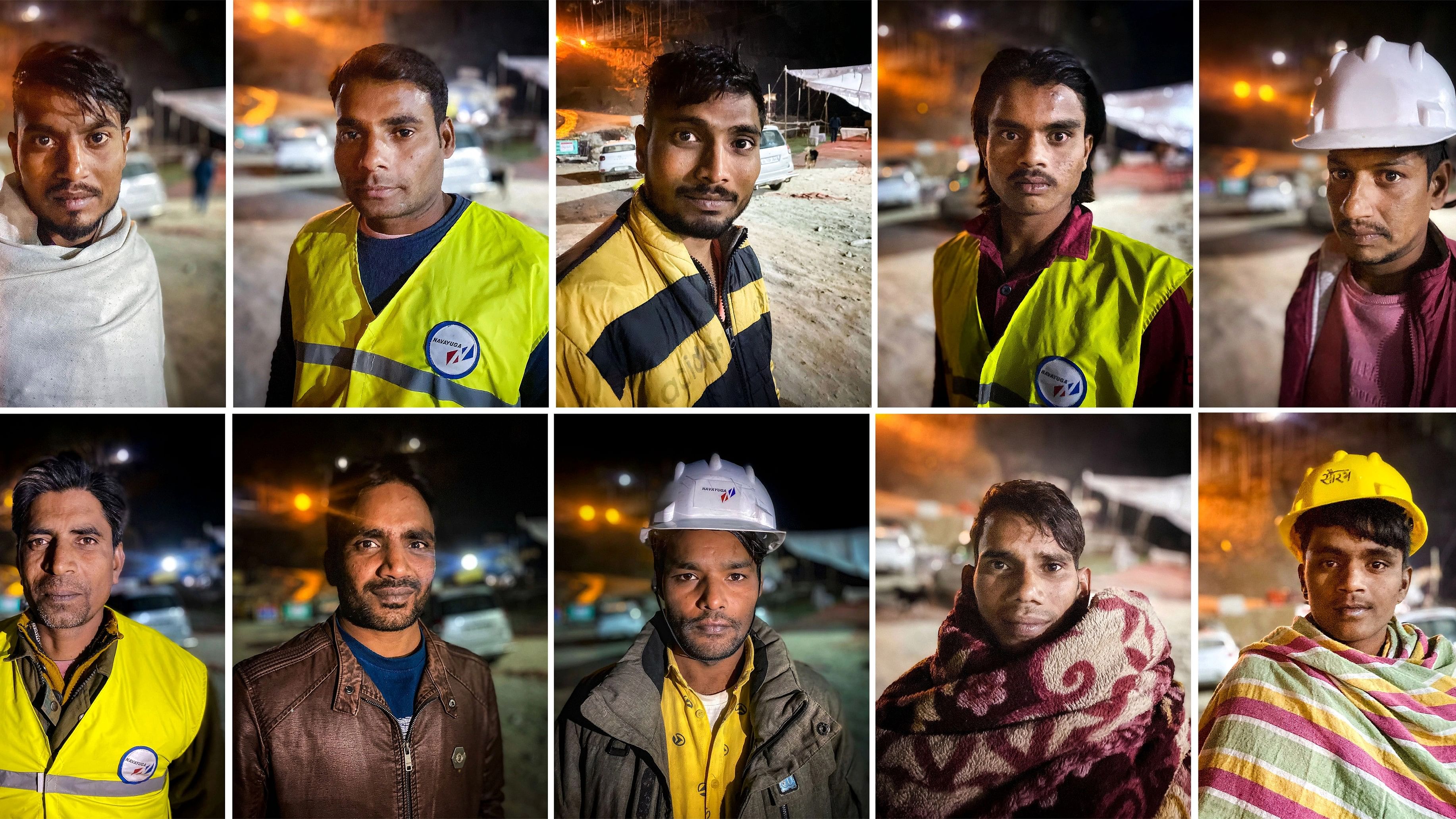 <div class="paragraphs"><p>Uttarkashi: (L-R, top row) The rat hole miners.</p></div>