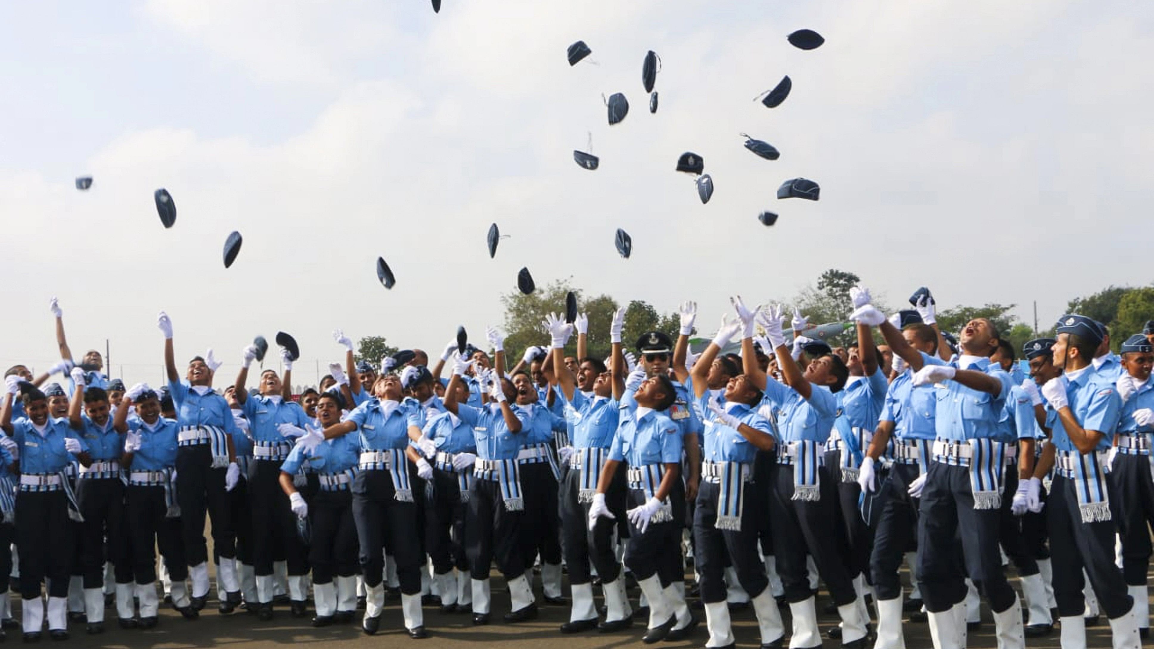 <div class="paragraphs"><p>Agniveer Vayu trainees during their Passing Out Parade.</p></div>