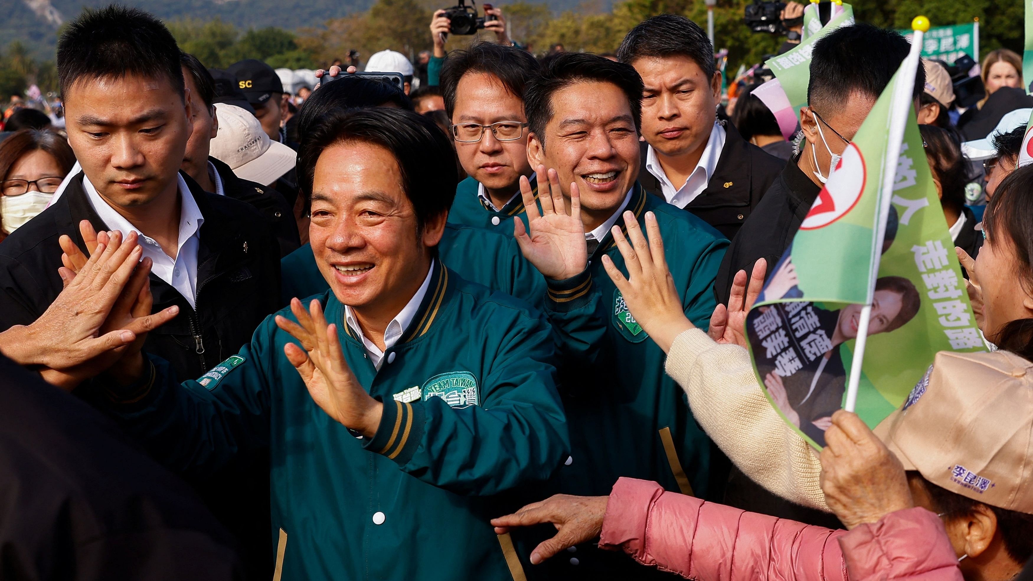 <div class="paragraphs"><p>Lai Ching-te, Taiwan's vice president and the ruling Democratic Progressive Party's  presidential candidate arrives an election campaign event in Kaohsiung, Taiwan December 22, 2023.</p></div>