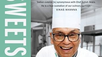 <div class="paragraphs"><p>Cover picture of Sweets and Bitters: Tales from a Chef's Life, written by chef Satish Arora</p></div>