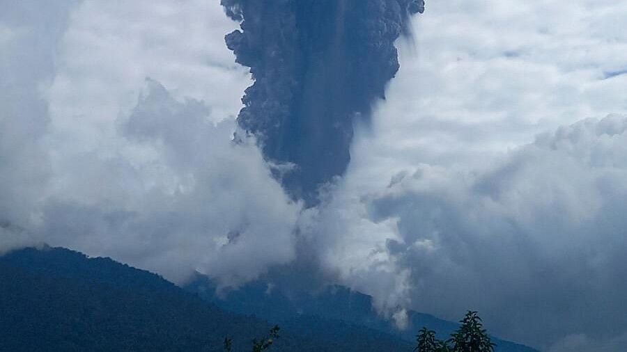 <div class="paragraphs"><p>Mount Marapi volcano spews volcanic ash as seen from Nagari Sungai Pua, in Agam, West Sumatra province, Indonesia.&nbsp;</p></div>