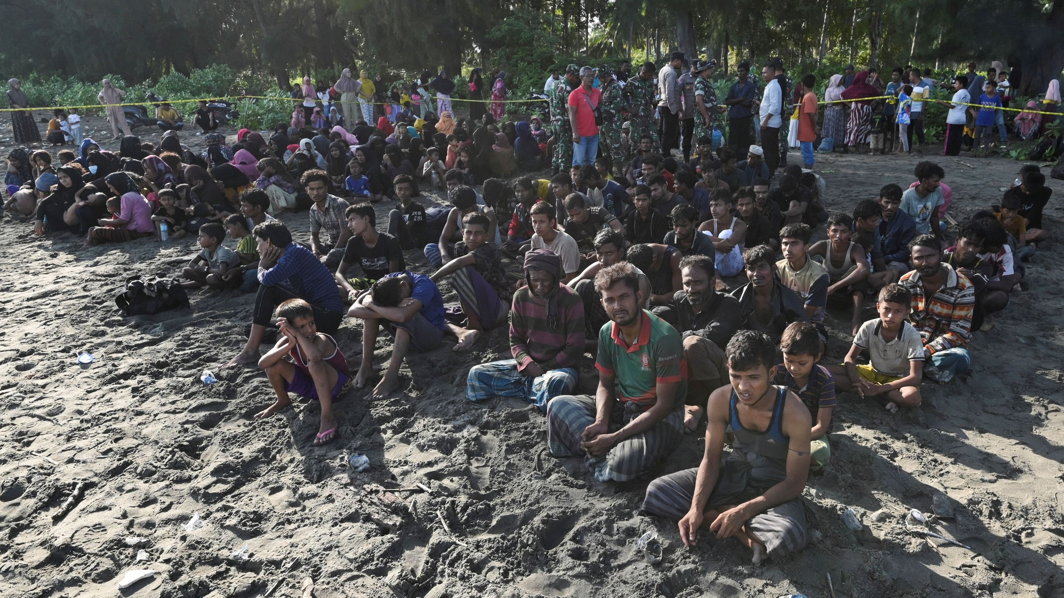 <div class="paragraphs"><p>Rohingyas rest on a beach after they land in Blang Raya, Pidie, Aceh province, Indonesia.</p></div>