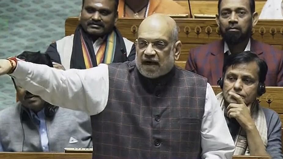 <div class="paragraphs"><p>Union Home Minister Amit Shah speaks in the Rajya Sabha during the Winter session of Parliament, in New Delhi.&nbsp;</p></div>