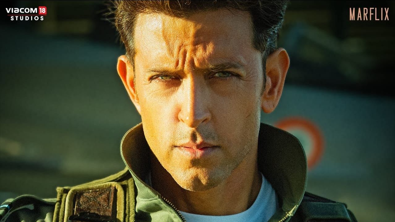 <div class="paragraphs"><p>Hrithik Roshan as Patty in <em>Fighter</em>.</p></div>