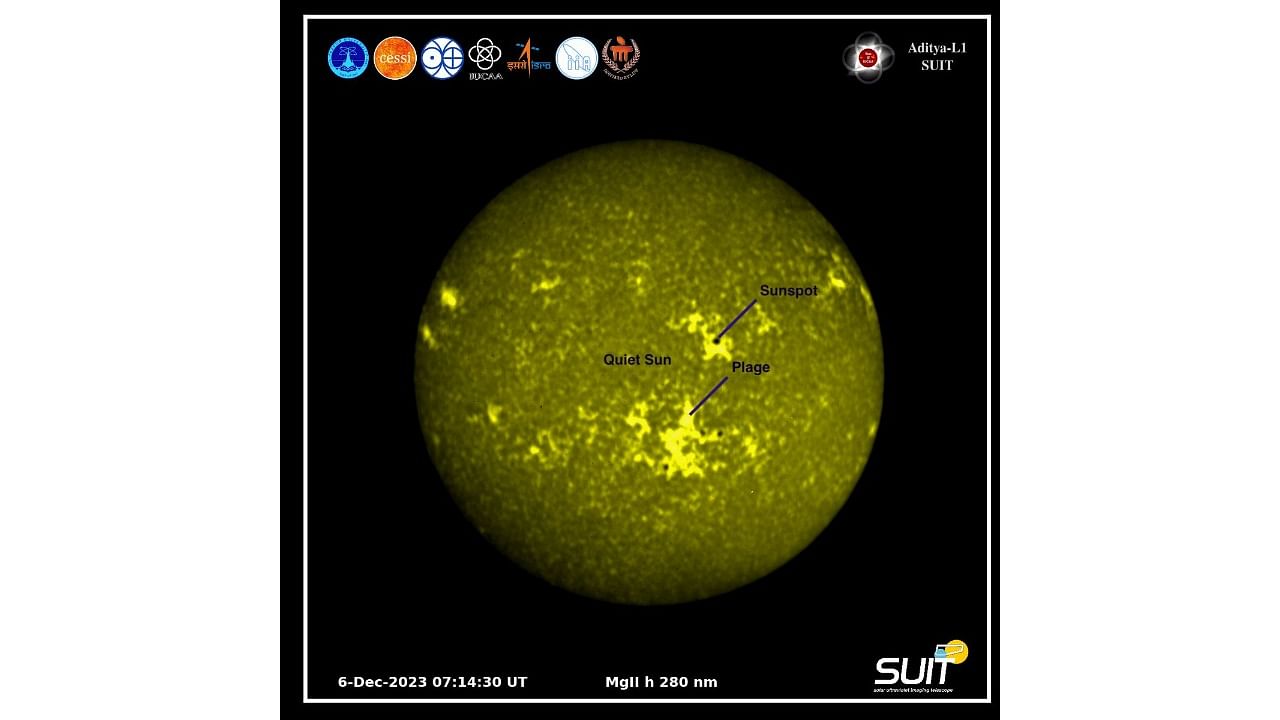 <div class="paragraphs"><p> Full-disk images of the sun captured at different wavelengths.</p></div>