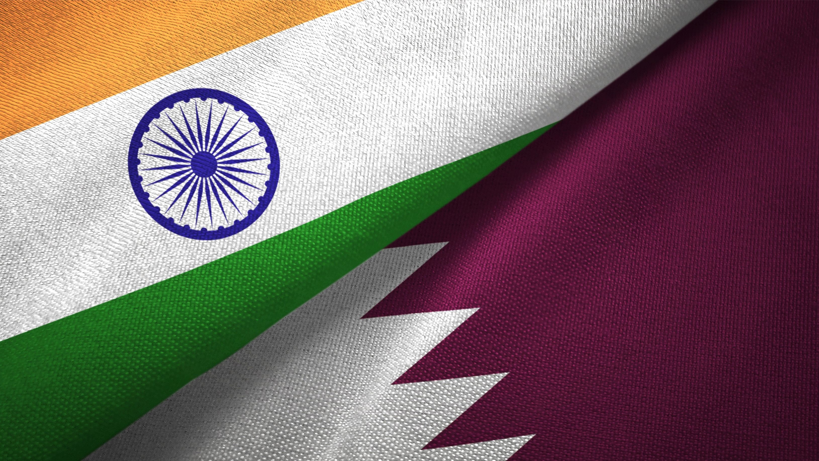 <div class="paragraphs"><p>The flags of India and Qatar.</p></div>