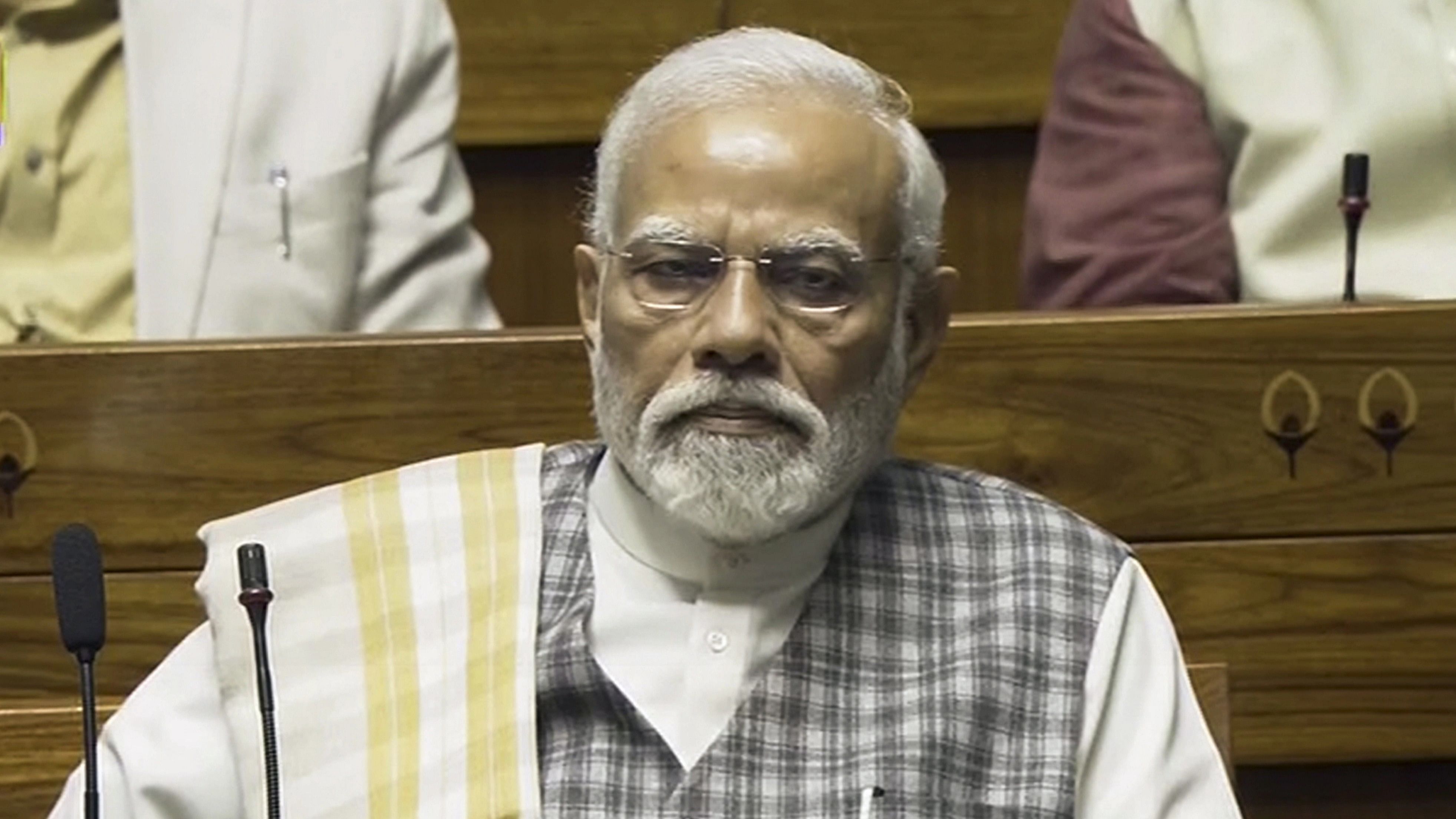 <div class="paragraphs"><p>Prime Minister Narendra Modi in the Lok Sabha on the first day of the Winter session of Parliament, in New Delhi, Monday, Dec. 4</p></div>