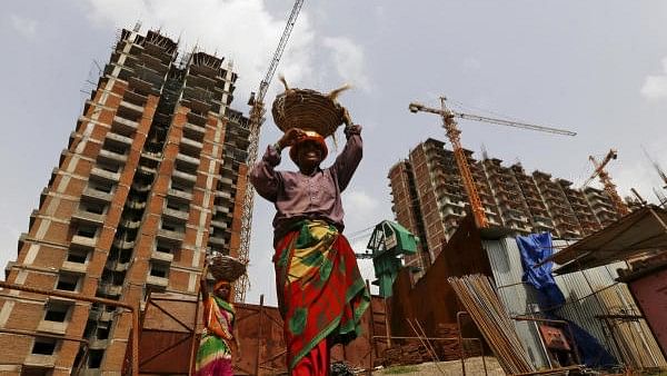 <div class="paragraphs"><p>Representative image of labourers working at the construction site of a residential complex in Noida on the outskirts of New Delhi, India.</p></div>