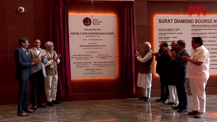 <div class="paragraphs"><p>PM Modi inaugurates Diamond Bourse.</p></div>