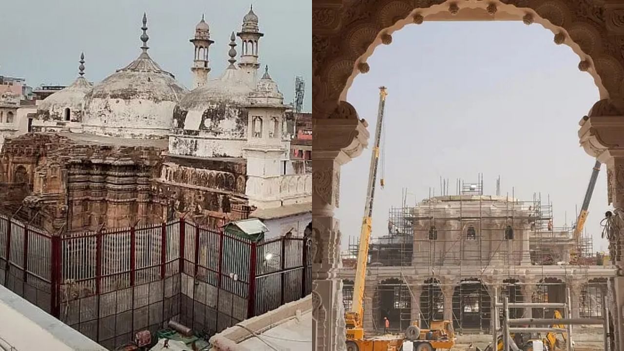<div class="paragraphs"><p>The Gyanvapi mosque in Varanasi (L) and the Ram Temple (R) in Ayodhya.&nbsp;</p></div>