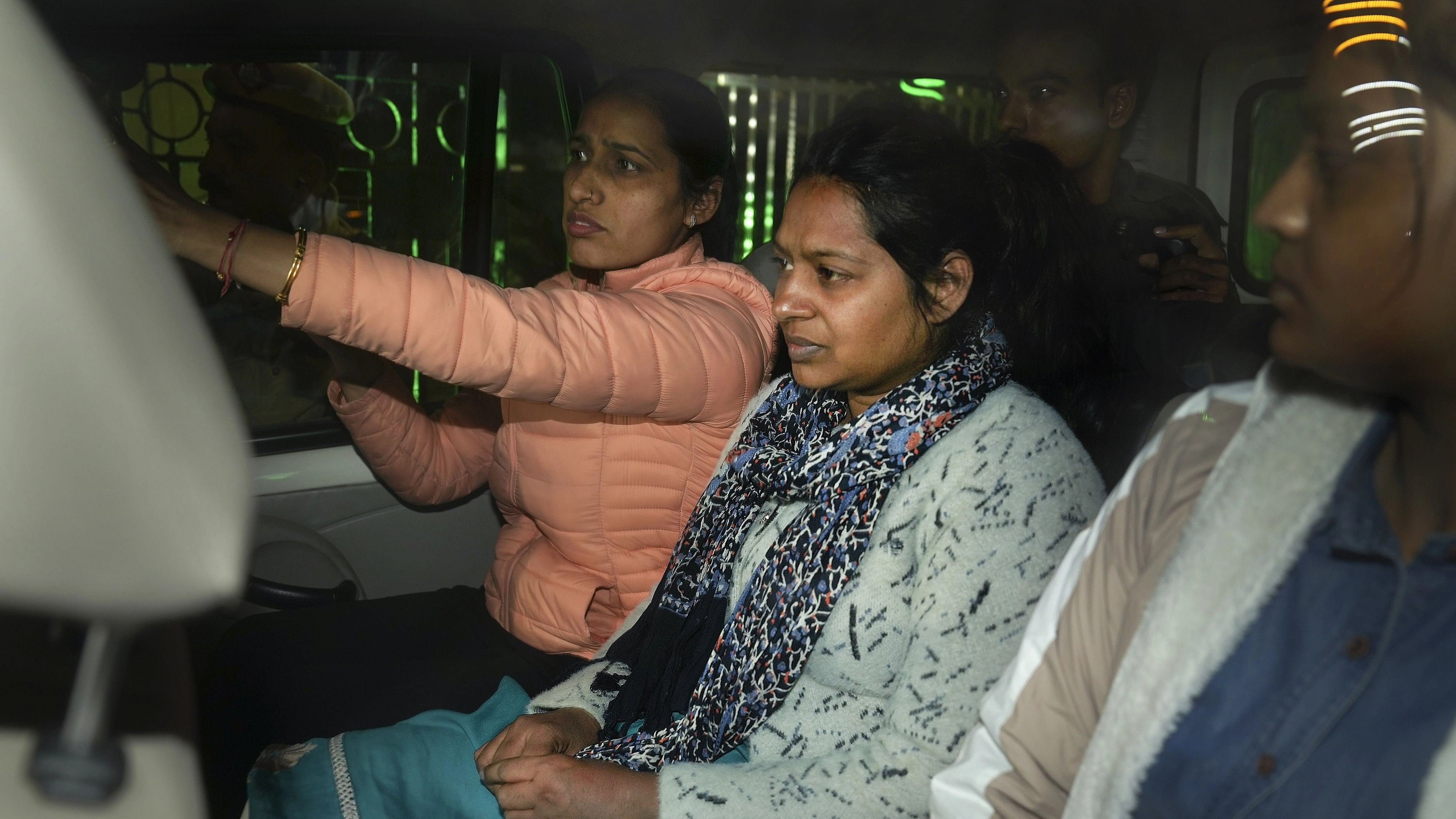 <div class="paragraphs"><p>Neelam Devi (C), one of the two persons arrested for protesting outside the Parliament during the Winter session</p></div>