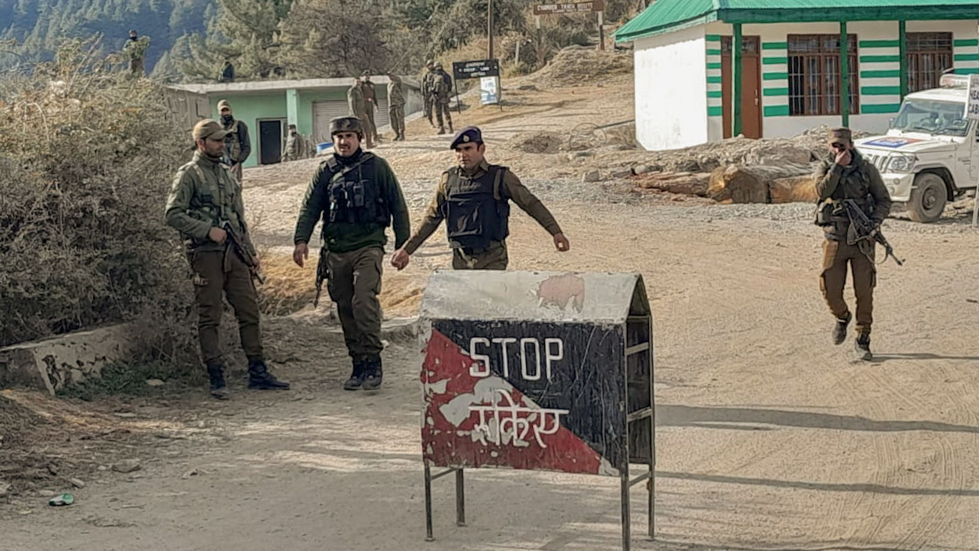 <div class="paragraphs"><p>Security personnel during a cordon and search operation, a day after two Army vehicles were ambushed by terrorists, in Poonch district, Friday, Dec. 22, 2023.</p></div>