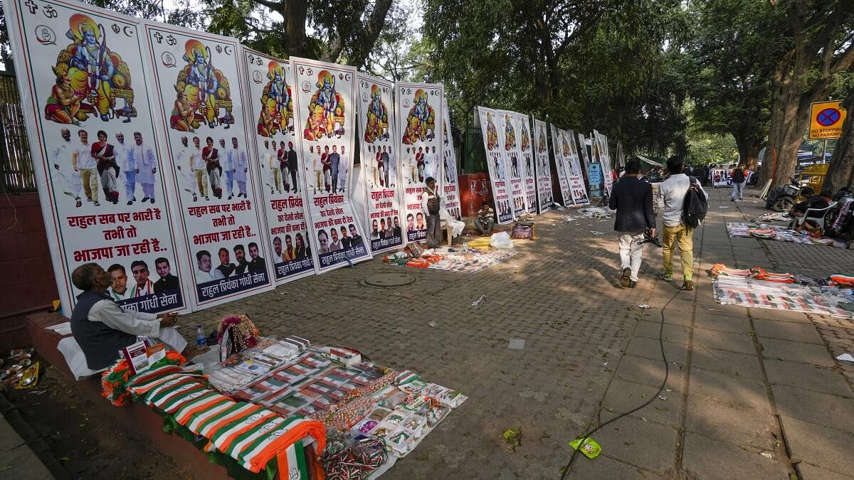 <div class="paragraphs"><p>AICC Headquarters in Delhi wears a deserted look on the day of the results of Madhya Pradesh, Rajasthan, Chhattisgarh and Telangana Assembly elections.&nbsp;</p></div>