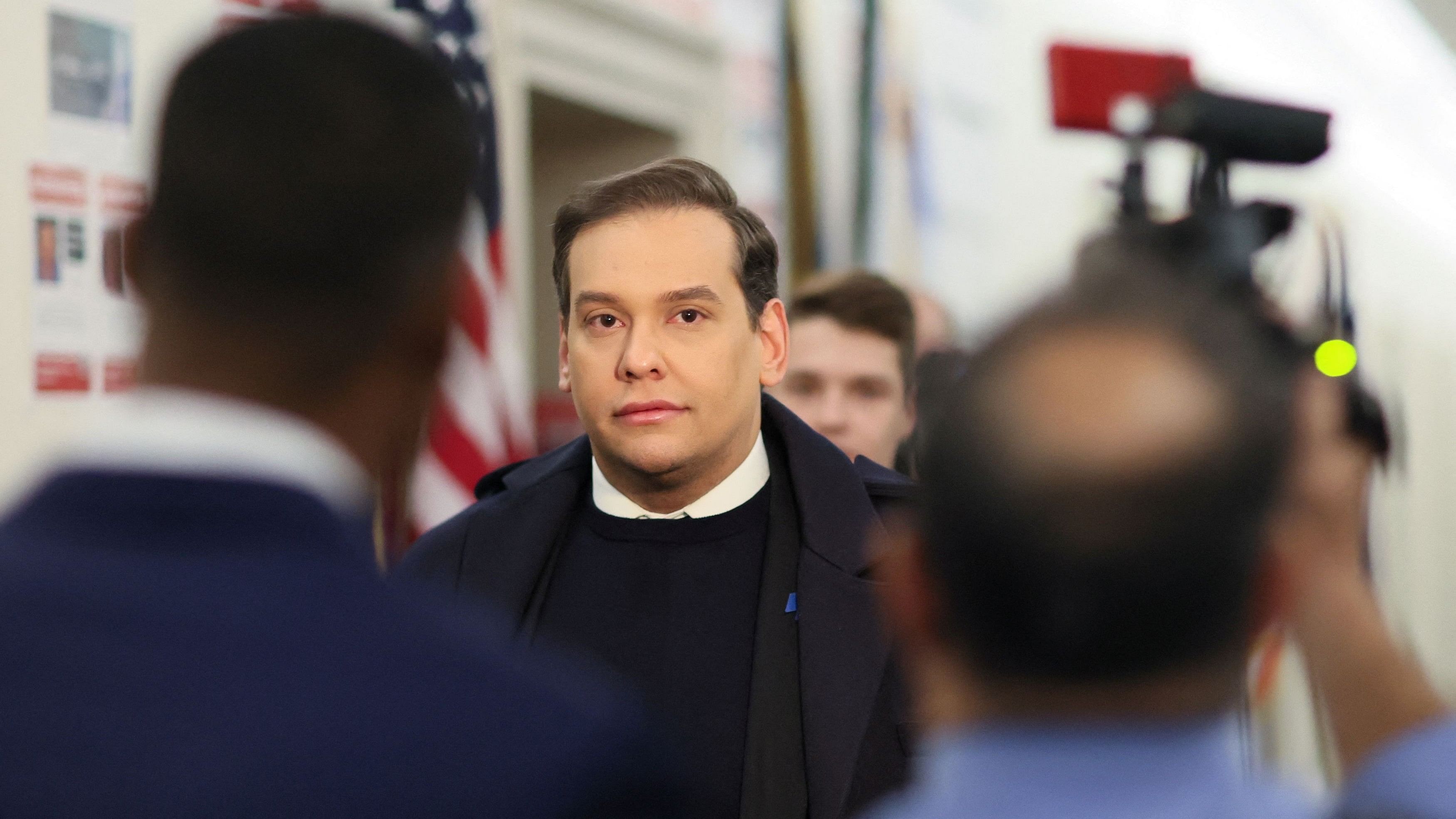 <div class="paragraphs"><p>US Representative George Santos  walks to a series of votes including a vote to expel him from the House of Representatives, on Capitol Hill in Washington.&nbsp;</p></div>