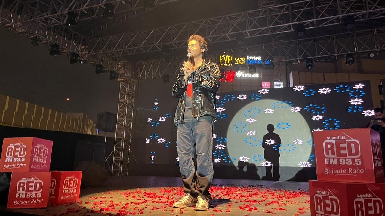 Comedian Sunil Grover during his show on Saturday. 