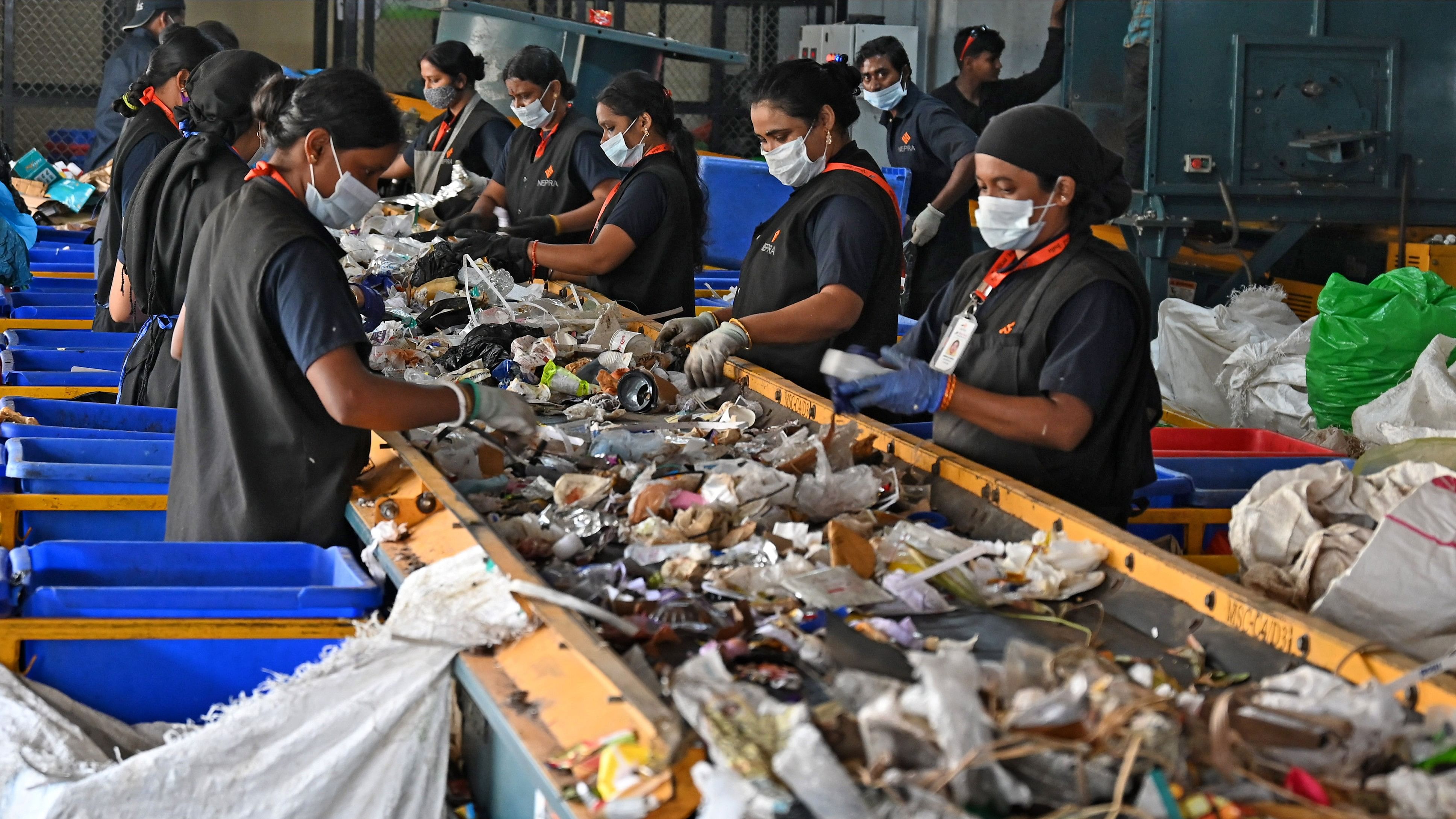 <div class="paragraphs"><p>Staff sort dry waste into 38&nbsp;categories at Elcita’s sustainability park. </p></div>