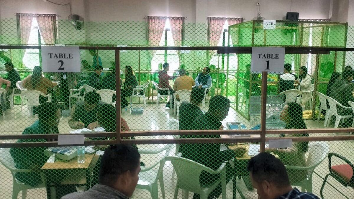 <div class="paragraphs"><p>Counting of votes for the Mizoram Assembly elections underway at a counting centre, in Serchhip district of Mizoram.</p></div>