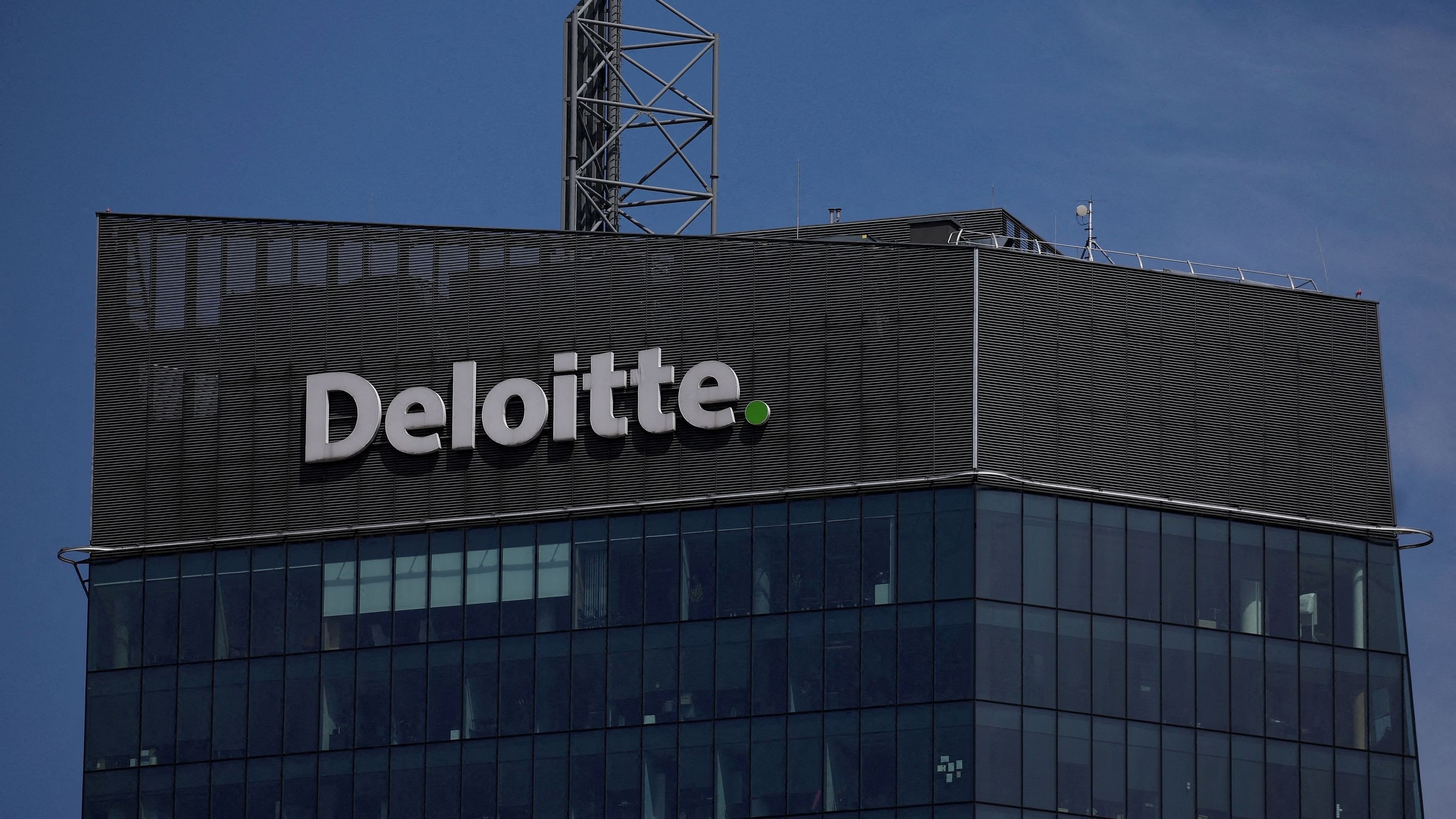 <div class="paragraphs"><p>The Deloitte company logo is seen in Warsaw, Poland</p></div>