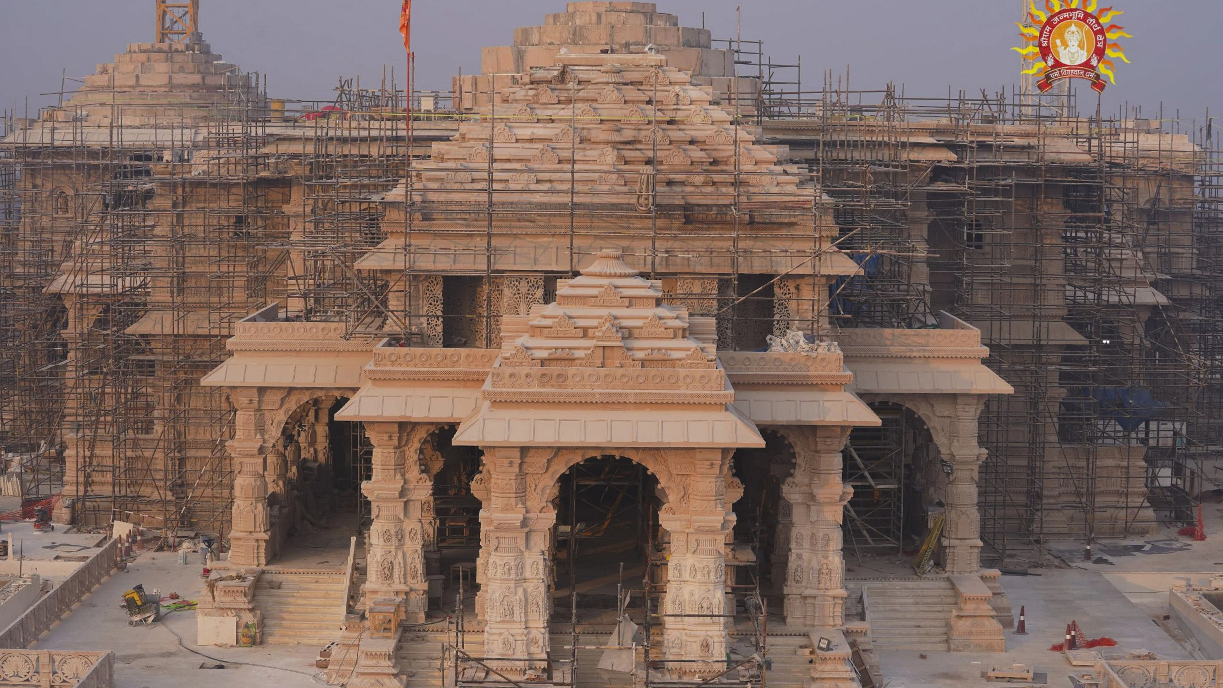 <div class="paragraphs"><p> Shri Ram Janmabhoomi temple under construction, in Ayodhya, Sunday, Dec 24, 2023.</p></div>