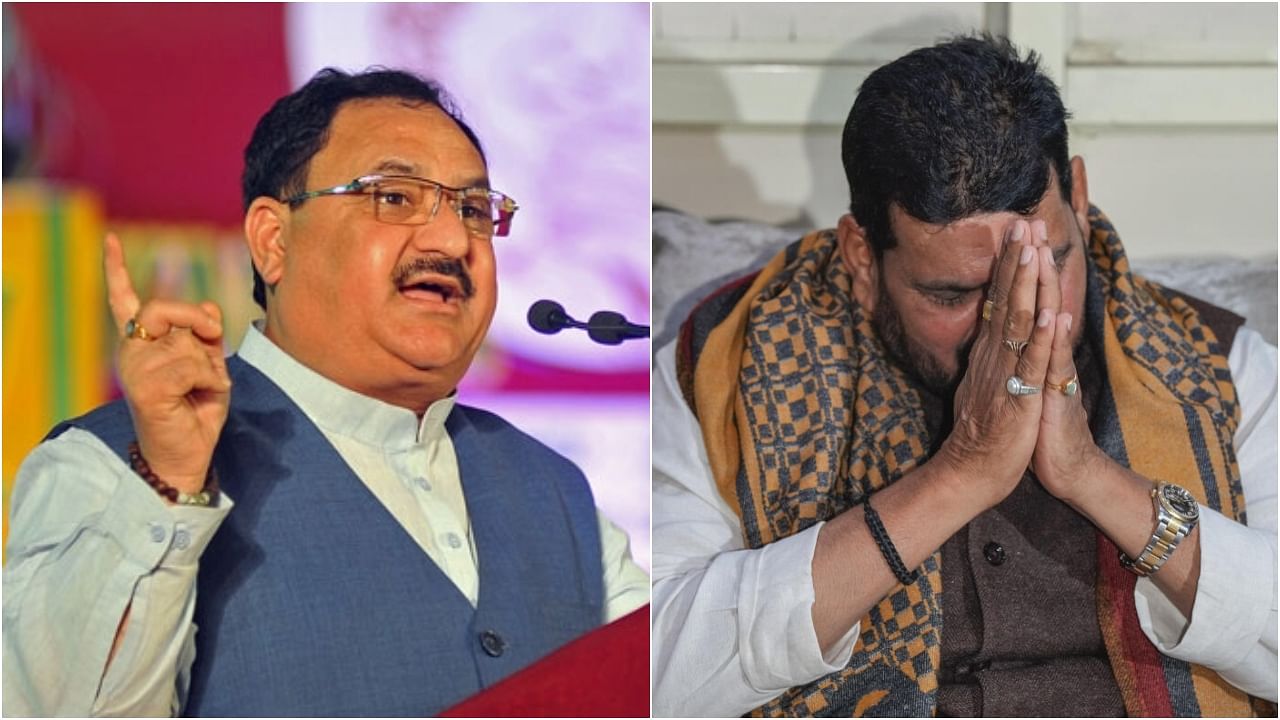 <div class="paragraphs"><p>Senior BJP leader J P Nadda(L) and&nbsp;Brij Bhushan Sharan Singh.</p></div>