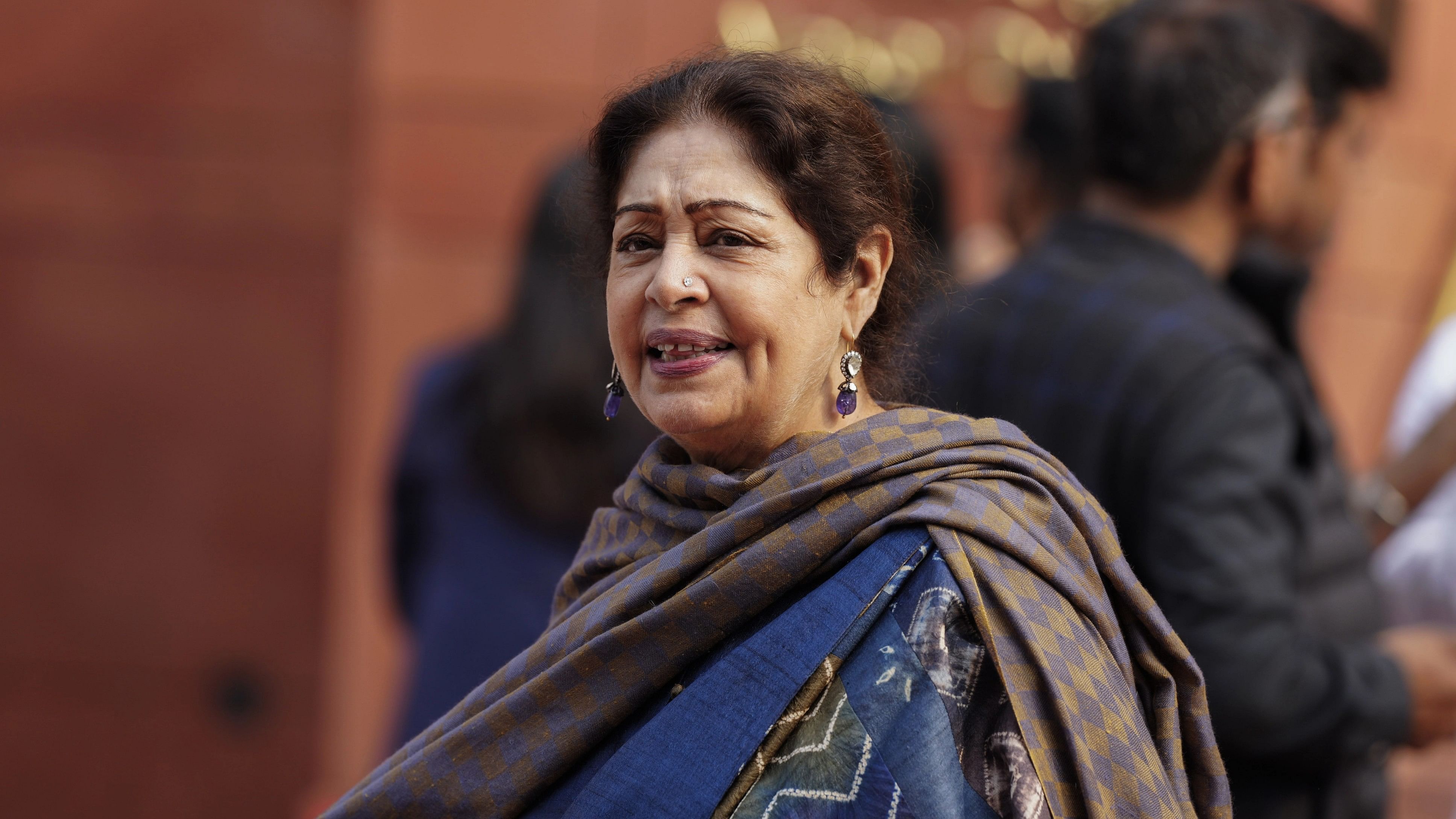 <div class="paragraphs"><p>BJP MP Kirron Kher on the first day of the Winter session of Parliament, in New Delhi, December 4, 2023.</p></div>