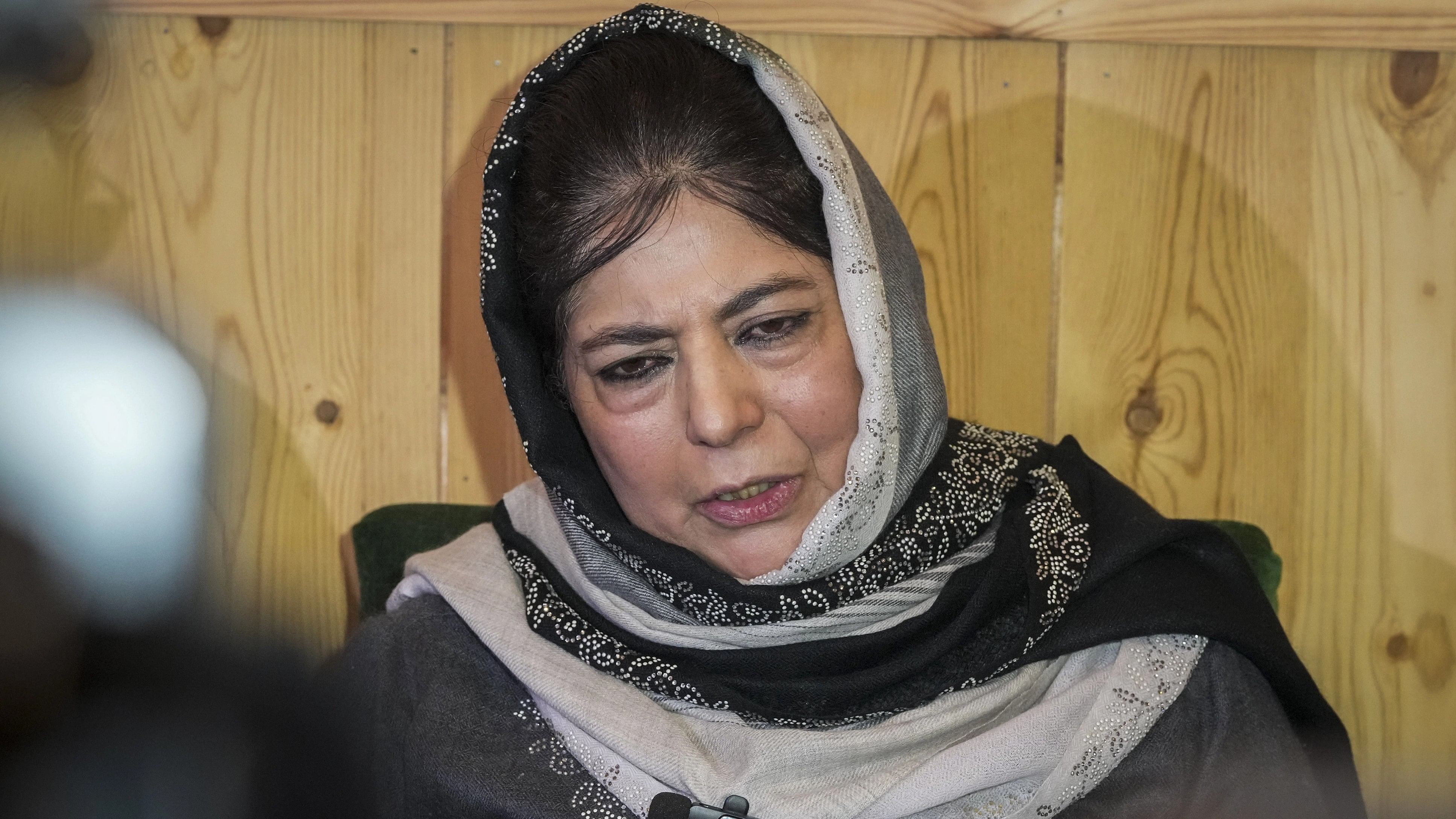 <div class="paragraphs"><p> PDP President Mehbooba Mufti.</p></div>