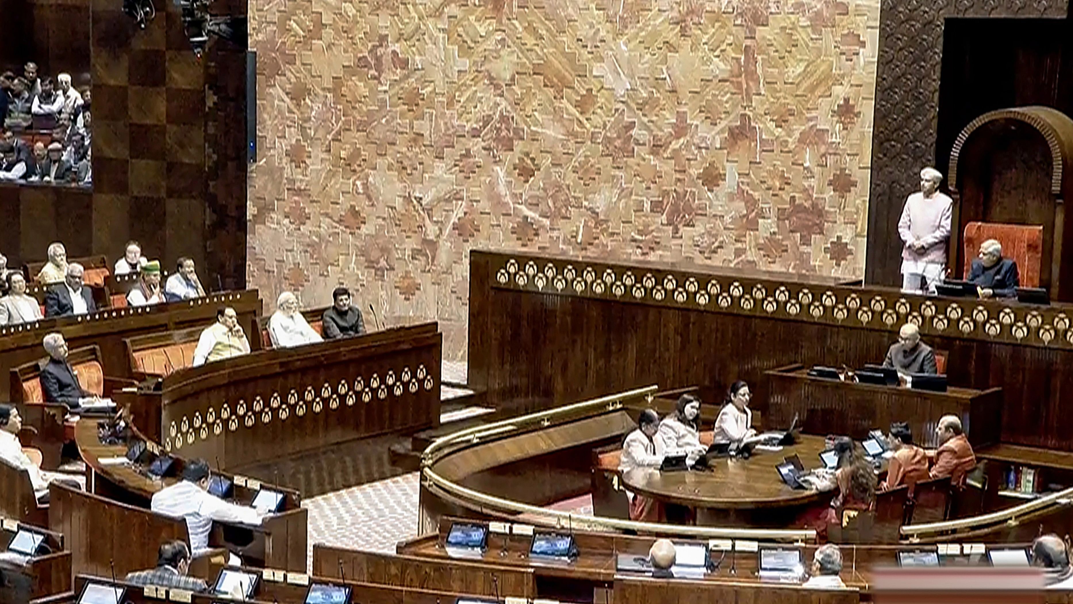 <div class="paragraphs"><p>Rajya Sabha speaker Jagdeep Dhankhar conducts the proceedings in the Rajya Sabha during the Winter session of Parliament.</p></div>