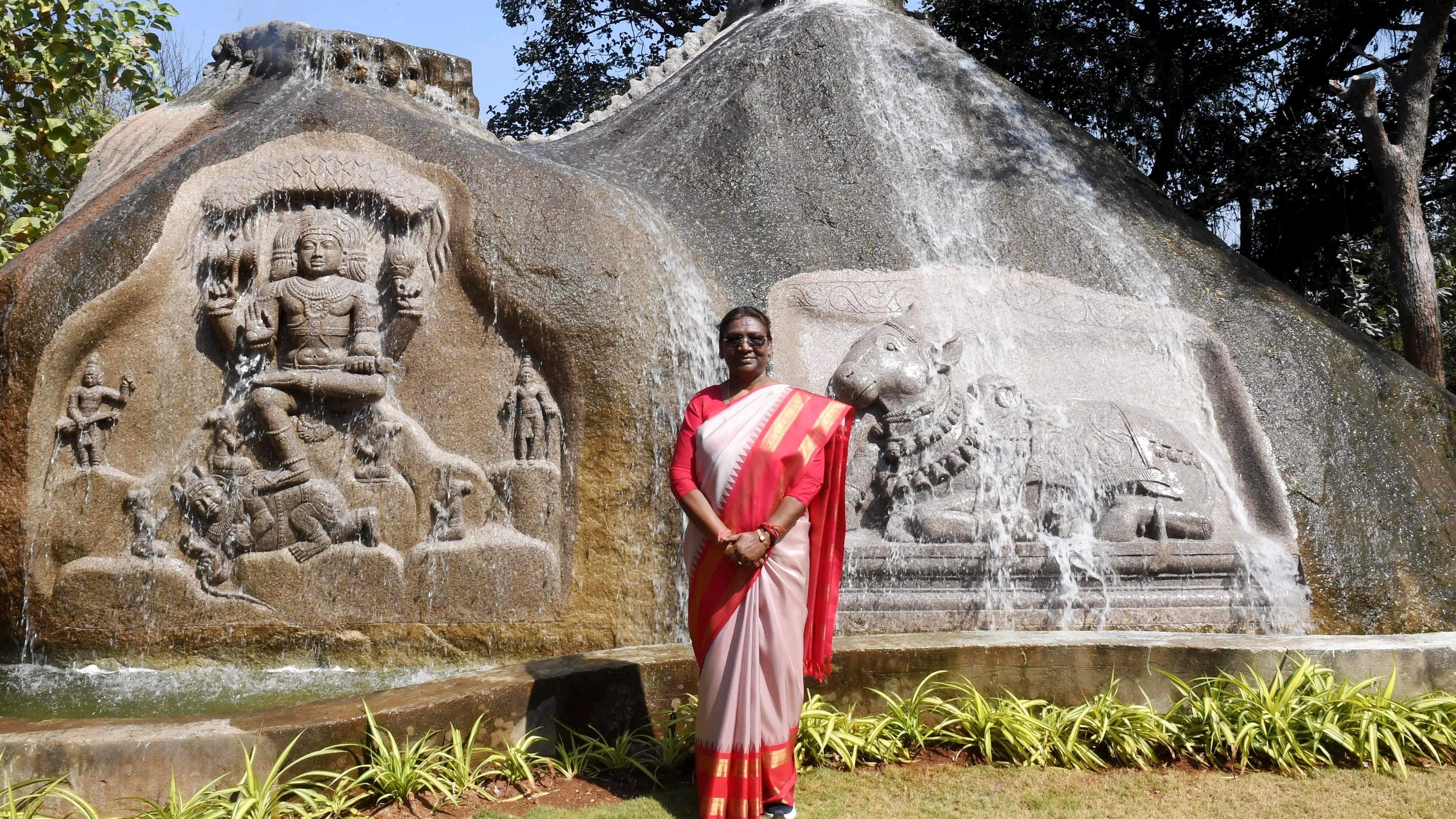 <div class="paragraphs"><p>President Droupadi Murmu during the inauguration of multiple tourist attractions at Rashtrapati Nilayam, in Hyderabad.</p></div>