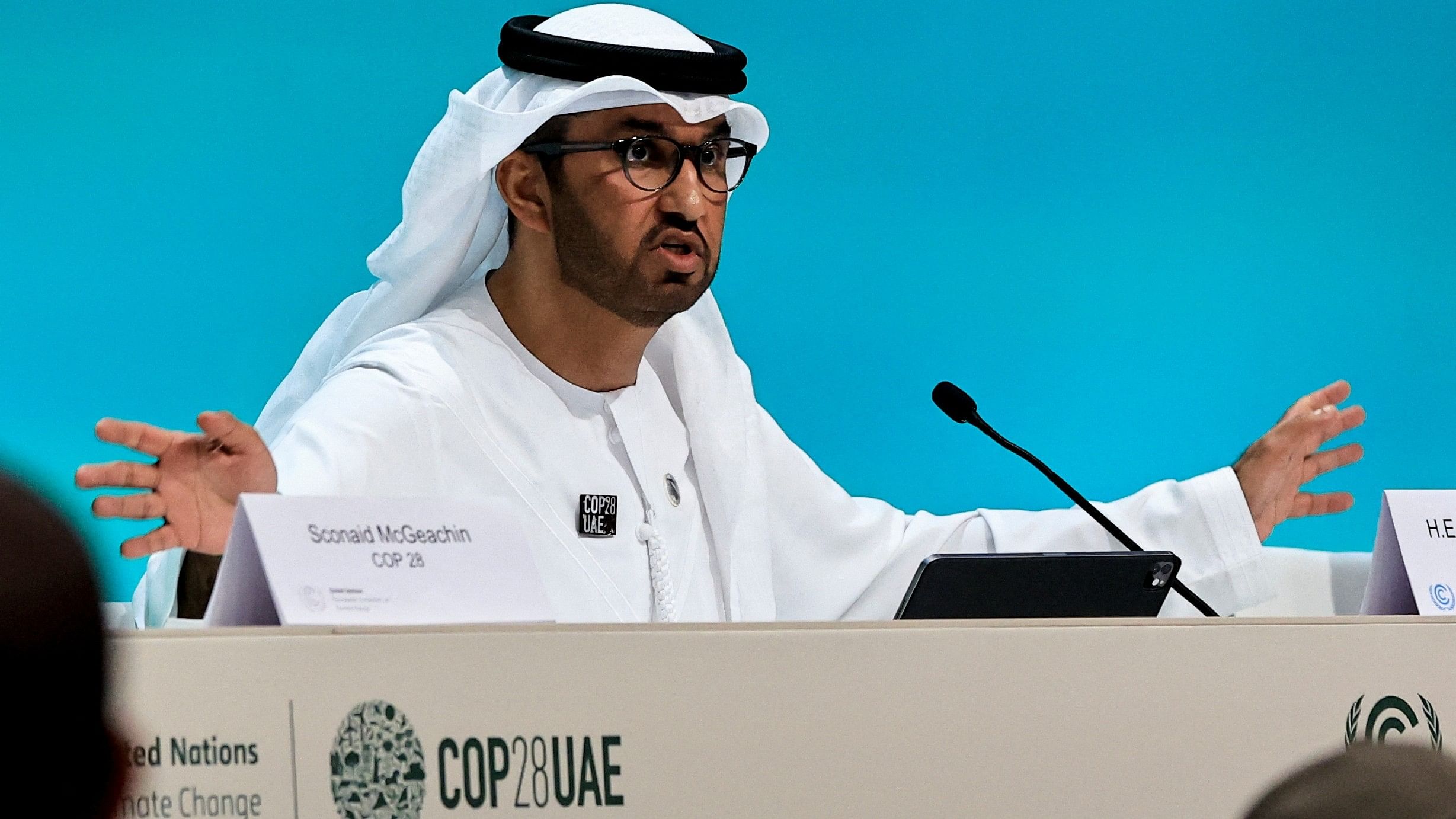 <div class="paragraphs"><p>United Arab Emirates Minister of Industry and Advanced Technology and COP28 President Sultan Ahmed Al Jaber .</p></div>