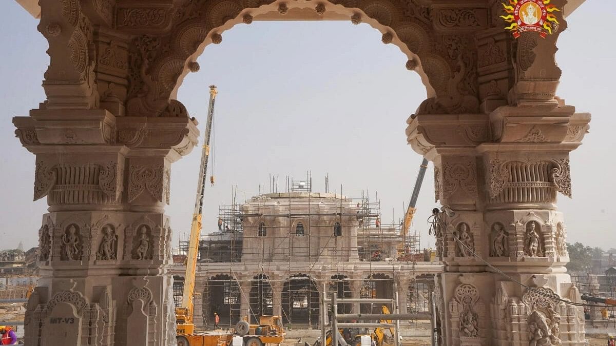 <div class="paragraphs"><p>Carvings inside the under-construction Shri Ram Janmabhoomi temple, in Ayodhya.</p></div>