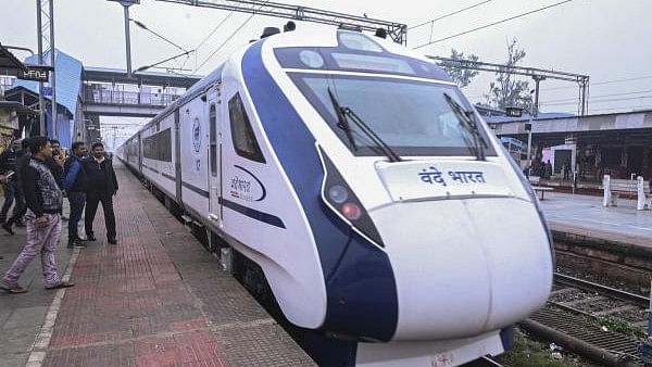 <div class="paragraphs"><p>Vande Bharat Express train during its trial run.</p></div>