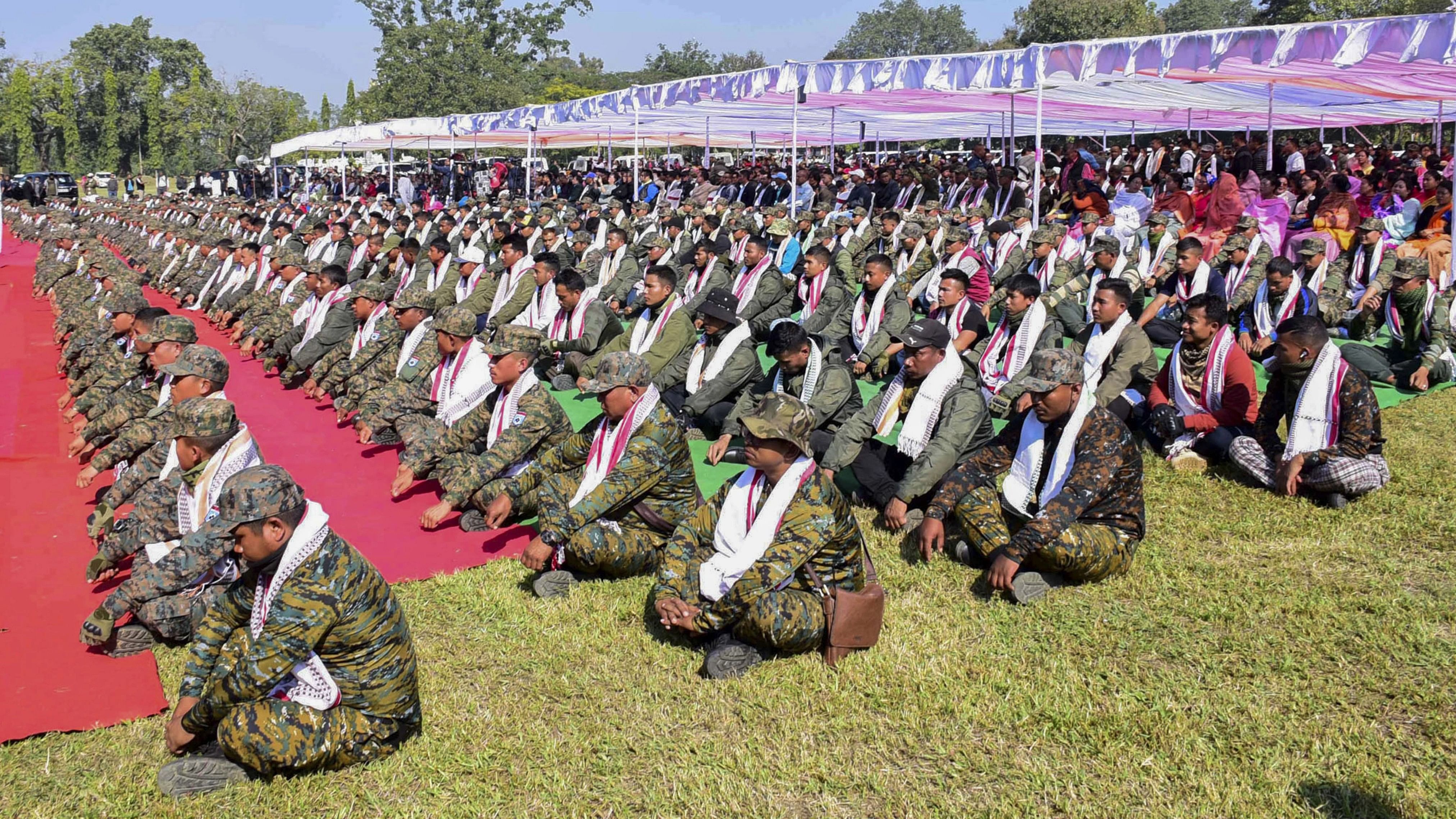 <div class="paragraphs"><p>File Photo: Cadets of United National Liberation Front (UNLF) during the signing of a peace agreement between the Centre, the Government of Manipur and the UNLF, in Imphal.&nbsp;</p></div>