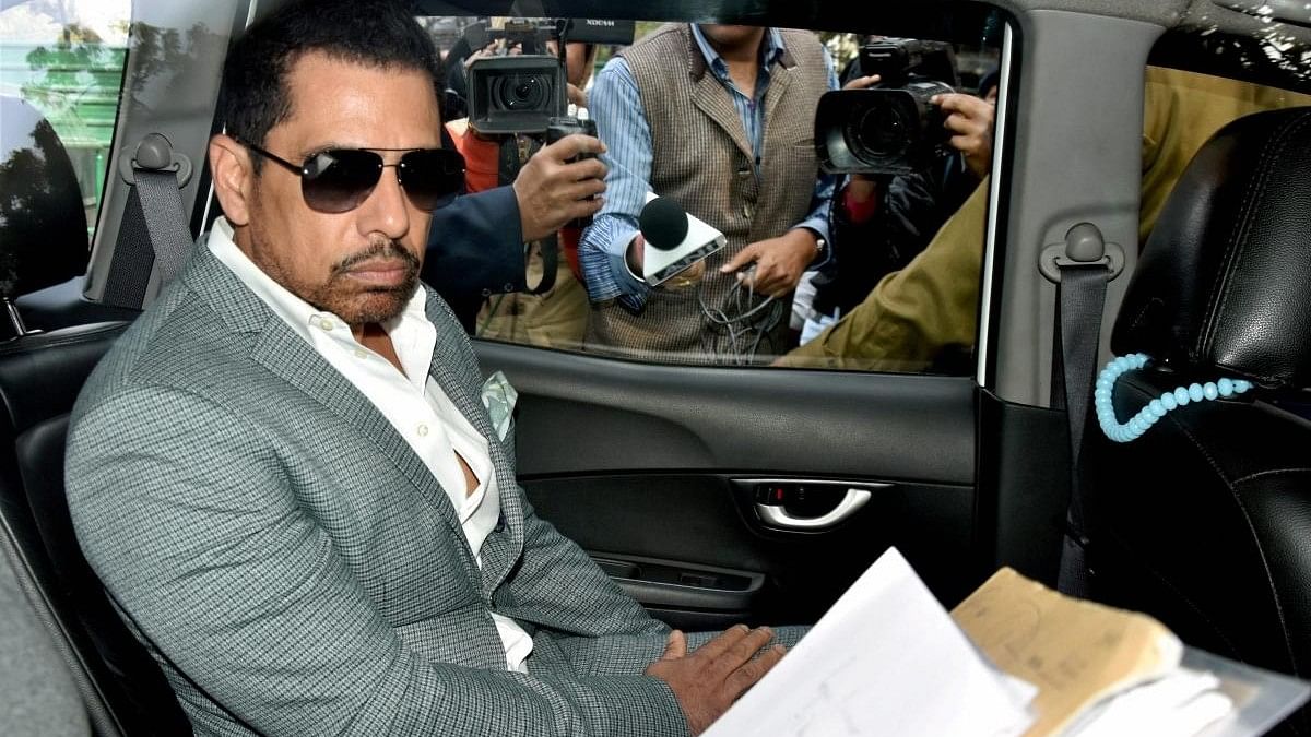 <div class="paragraphs"><p>Businessman Robert Vadra arrives at the Enforcement Directorate (ED) office for questioning in connection with a money laundering case.</p></div>