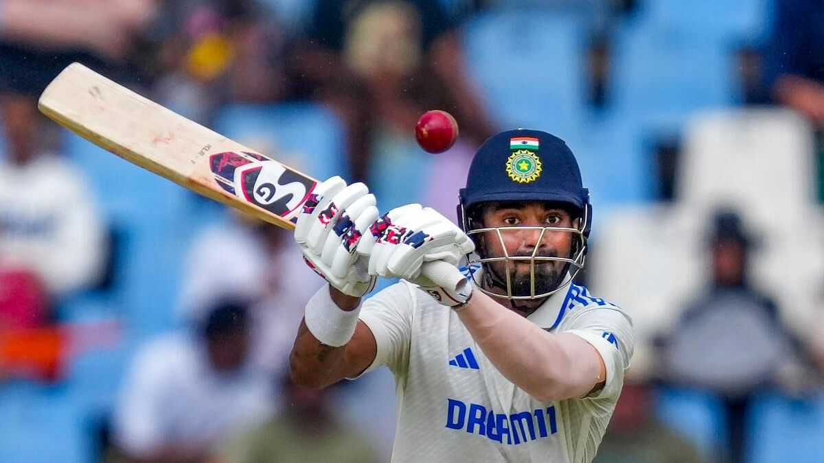 <div class="paragraphs"><p>KL Rahul pulls one to the fence en route his unbeaten 70 against South Africa on the opening day of the first Test at SuperSport Park Stadium in Centurion on Tuesday. </p></div>