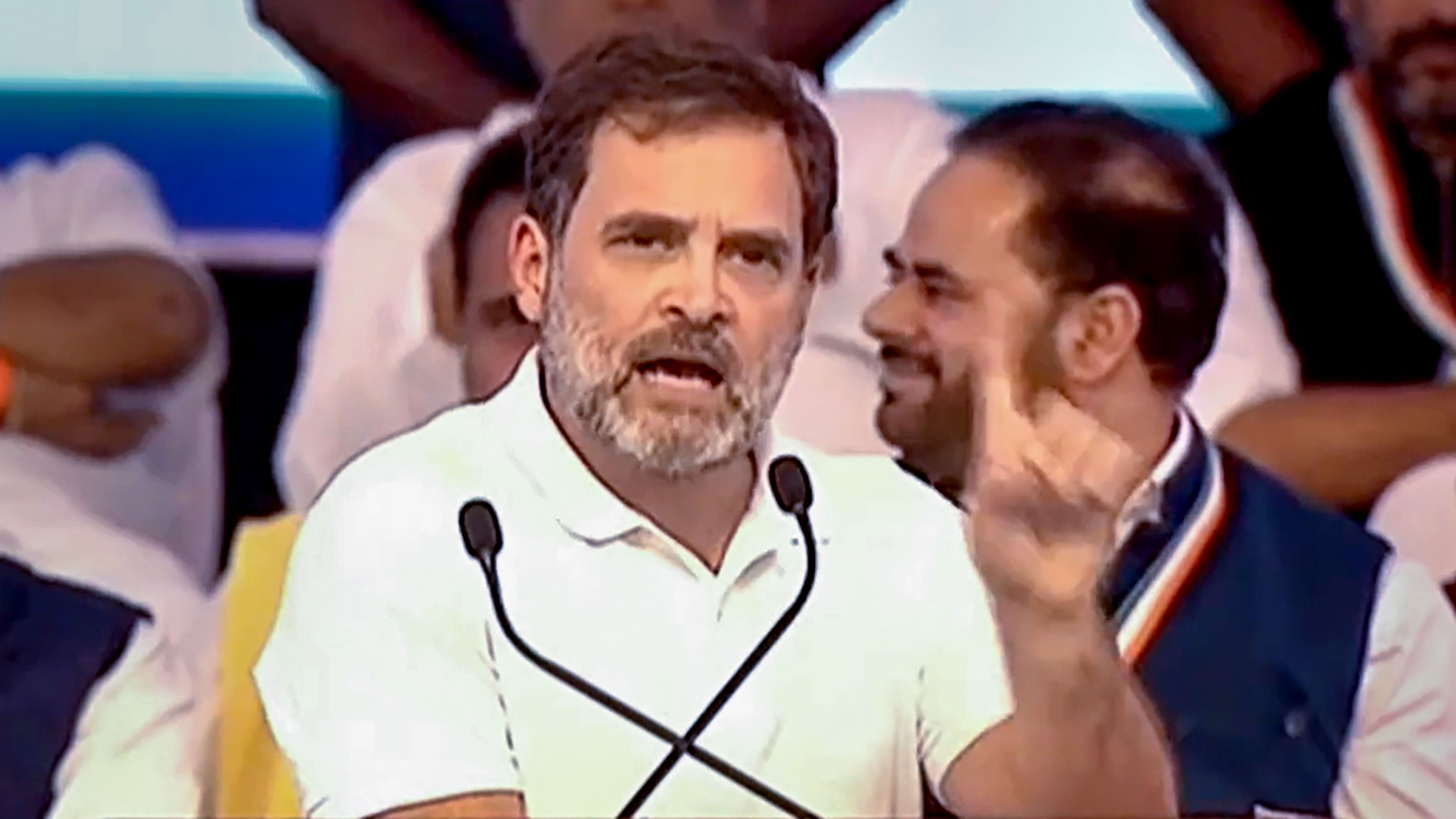 <div class="paragraphs"><p>Congress leader Rahul Gandhi speaks during a public meeting in Nagpur, Thursday, Dec. 28, 2023.&nbsp;</p></div>