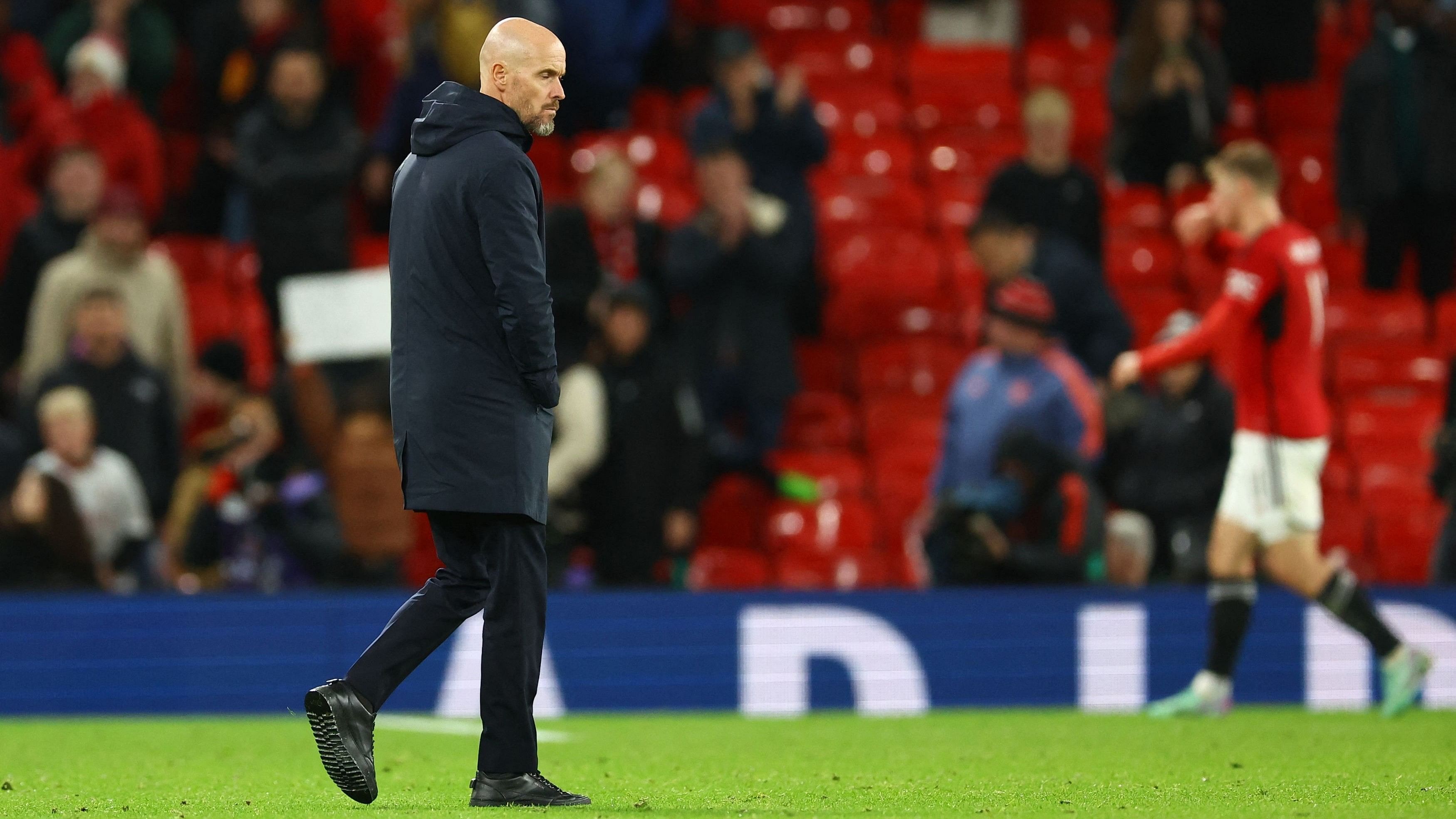 <div class="paragraphs"><p>Soccer Football - Carabao Cup - Fourth Round - Manchester United v Newcastle United - Old Trafford, Manchester, Britain - November 1, 2023: Manchester United manager Erik ten Hag looks on after the match.</p></div>